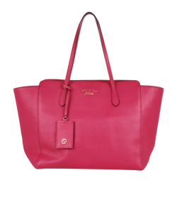 Swing Tote, Leather, Pink, 354397, 2*